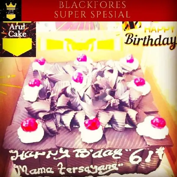 Blackfores Super Spesial Coklat Bakerry, Kotak, Uk : 26x26 | Kue Ulang Tahun ARUL CAKE, Pasar Kue Subuh Senen