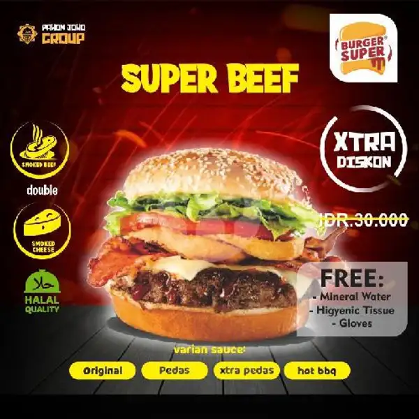 BURGER MAX DOUBLE BEEF (FREE DRINK+HIGYENIC TISSUE+GLOVES) | BURGER SUPER