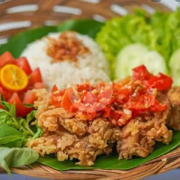 Nasi Ayam Geprek Tahu Tempe Lalab Sambal(Pahe | Ayam Bakar Rexfood, Blok Sayur Sukamelang