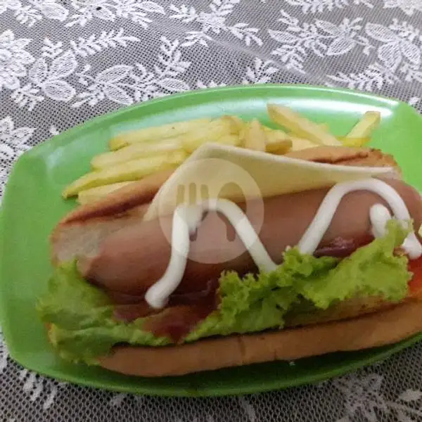 Big Chese Hot Dog With Frenc Fries | Rumah Cemilan Dzaki, Larangan