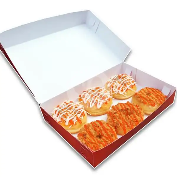 Donat Asin Box isi 6 | Gulali Donuts, Pemogan