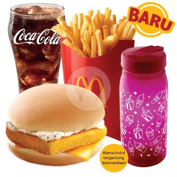 Paket Hemat Fish Fillet Burger, Lrg + Colorful Bottle | McDonald's, Bumi Serpong Damai
