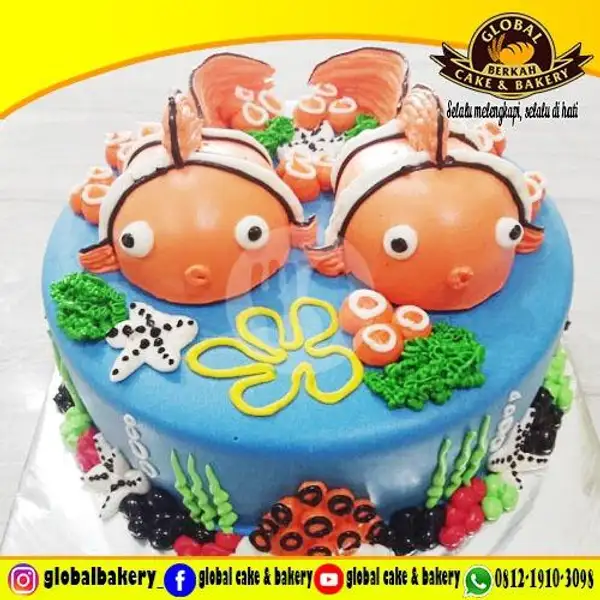Black Forest Nemo(BF 3D 63) UK 18x18 | Global Cake & Bakery,  Jagakarsa
