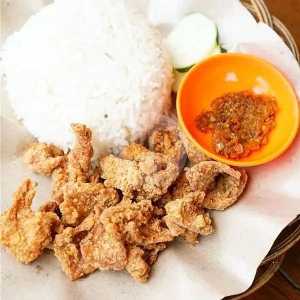 Nasi Kulit Ayam Crispy | Athaya Food(Mie Ayam Geprek), Tlogosari Wetan, Semarang