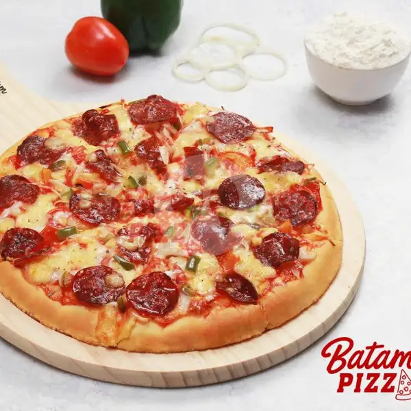 Pepperoni Pizza Premium Small 20 cm | Burger Ramly / Batam Burger, Bengkong Cahaya Garden