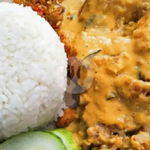 Paket Nasi Ayam Geprek Saus Telur Asin+ Es Teh | Pop Ice & Takoyaki Ruby, Tegalsari