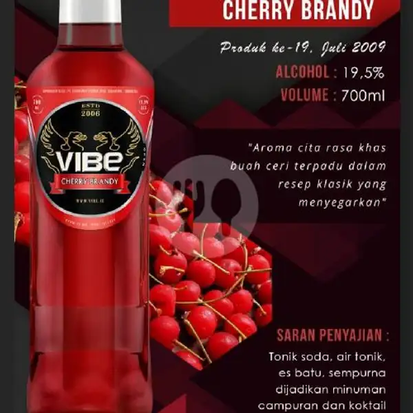 Vibe Cherry Brandy 700 Ml + Free Schweppes Tonic N Kacang Kulit Garuda | Arnes Beer Snack Anggur & Soju