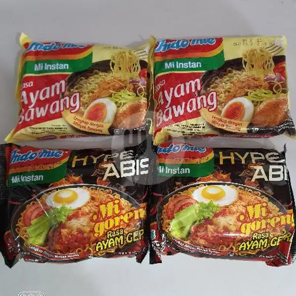 Paket Indomie 4 (Rasa Ayam Bawang 2 + Migor Ayam Geprek 2) | Rizqi Frozen Food