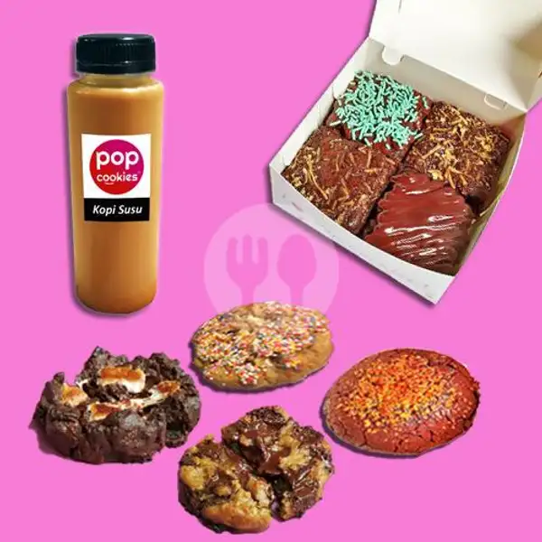 4 Brownies 2 Chunky Cookies 1 Kopi Susu | Pop Cookies, Bekasi Selatan