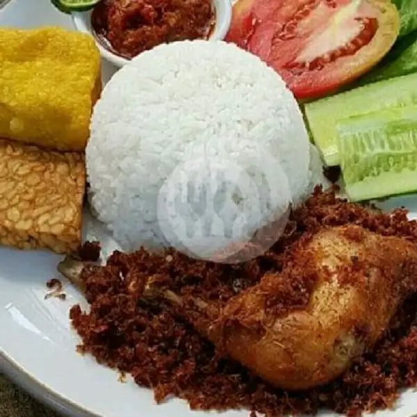 Nasi Lalapan Ayam Srondeng+Susu Kedelai | Berkah Subsidi