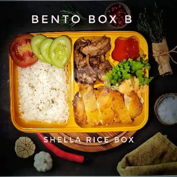 Bento Box B(Beef Teriyaki+Katsu) | Rice Bowl Shela