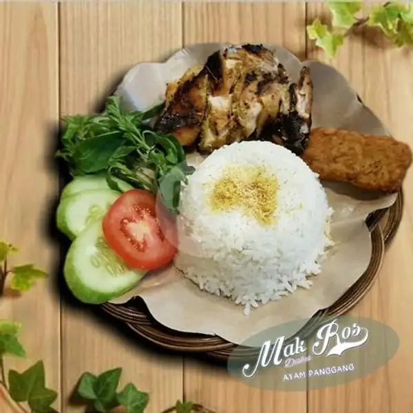 Ayam Panggang Sambal Terasi (Nasi + Tahu / Tempe) | Mak Ros Bebek & Ayam (Goreng/Panggang), Senen