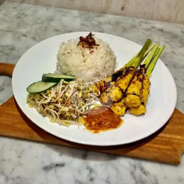 Sate Lilit Ayam Sereh + Nasi | Warung Sate Bali, Ubud