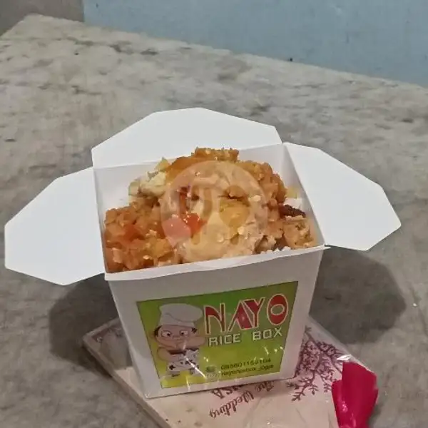 Nasi Ayam Geprek + Teh ( Es/ Panas) | Nayo Rice Box Dan Nayo Milky Drink, Gedongtengen