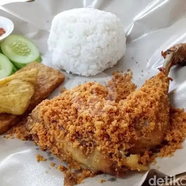 Nasi Ayam Manja+kremes+tahu/ Tempe | Ayam Geprek Bang Cimeng, Sukun