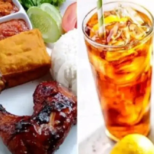 Ayam Bakar /Goreng Tahu Tempe Lalaban Sambal +Grtis Minuman Lemontea | Warung Nasi Rahayu Rasa