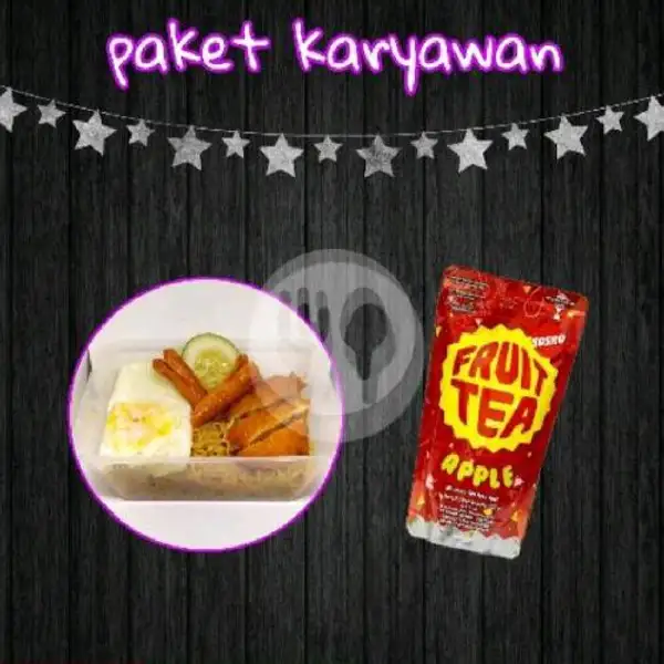 Paket Karyawan + Fruit tea (Box 1000ml) | Bim's Katsu, Bagong Ginayan