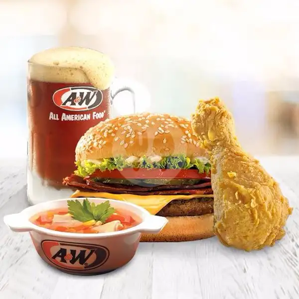 Paket Gratis 4 - Deluxe Burger & Chicken | A&W, Transmart MX