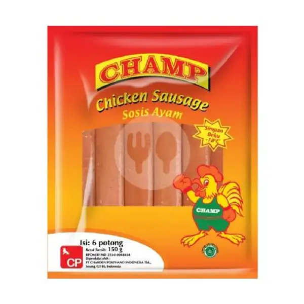 Champ Chicken Sausage 150 gr | Huma Frozen Food