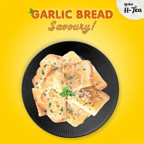 Savoury Garlic Bread + Taburan Keju Parut | H-tea Kalcer Crunch