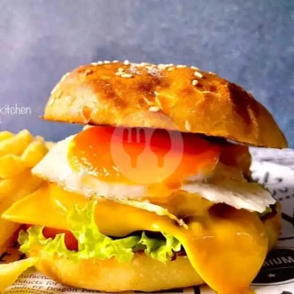 Burger Spesial Double Telur | Home Burger 