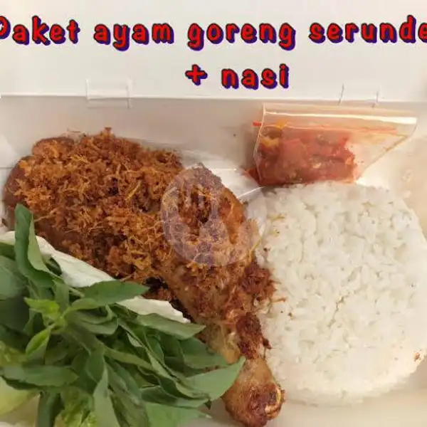 Paket Nasi Irit Ayam Goreng Serundeng | Kedai Mamanie, Tarogong Kaler