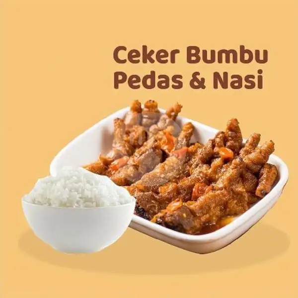 Ceker Pedas + Nasi | Batagor Burangrang, Lengkong