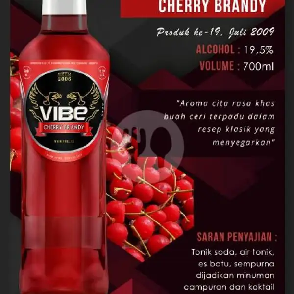 Vibe Cherry Brandy 700 Ml + Free Schweppes Tonic | Vhanessa Snack, Beer, Anggur & Soju, Puskesmas