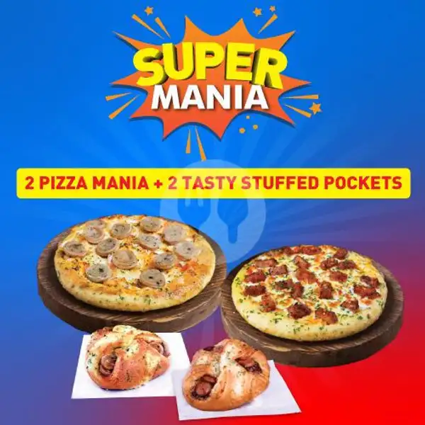 2 Pizza Mania + 2 Tasty Stuffed Pocket | Domino's Pizza, Sawojajar