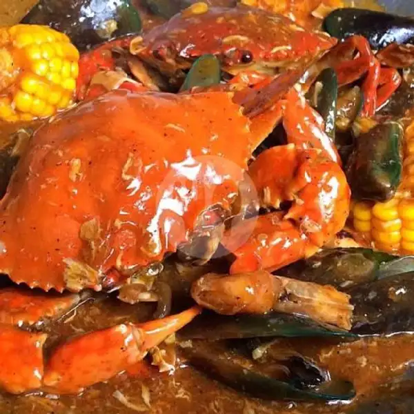 Kepiting Jumbo + Kerang Asam Manis | Seafood Kedai Om Chan Kerang, Kepiting & Lobster, Mie & Nasi, Jl.Nyai A.Dahlan