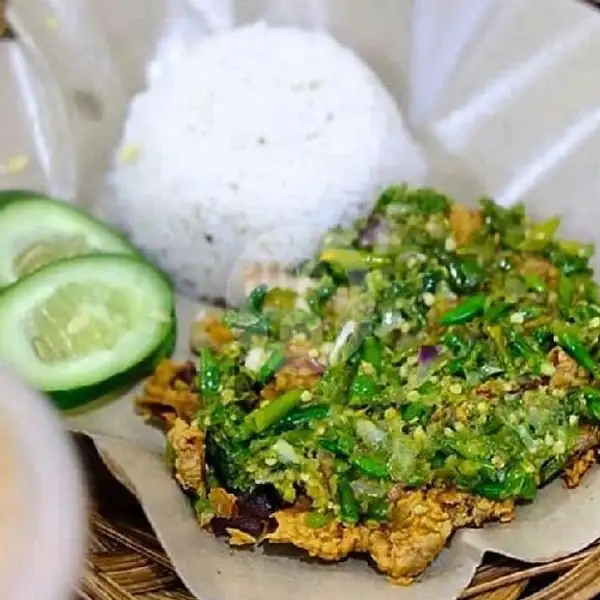 Nasi Putih Ayam Penyet Paha Sambal Ijo | Nasi Goreng Aceh 21, Kebon Kacang