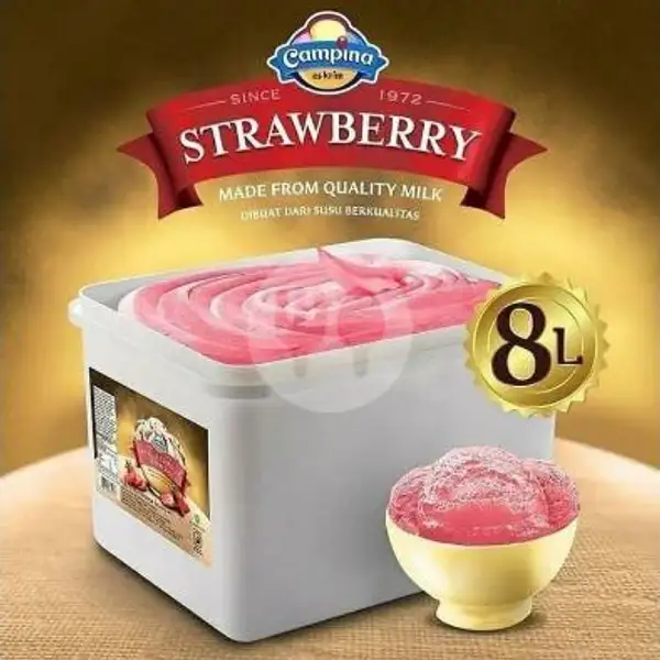 Ice Cream Campina Rasa Strawberry 8L | Nayra Ice Cream