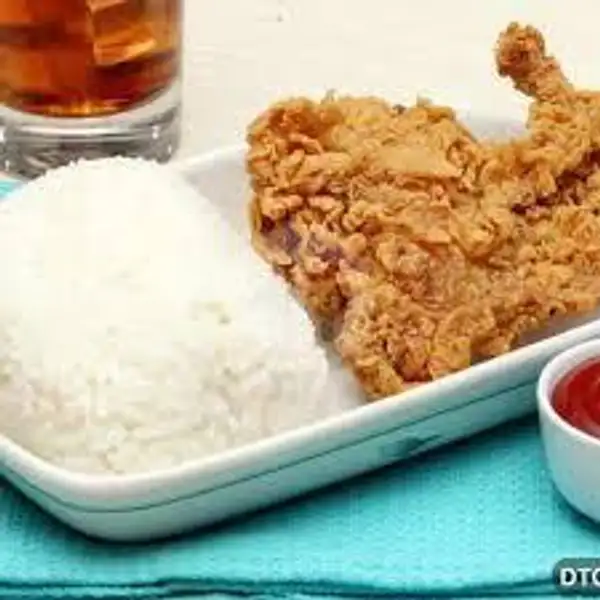 Ayam Crispy + Nasi | Mie Kering Food & Drink, Garuda