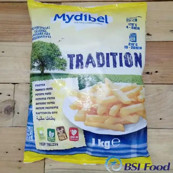 Tradition French Fries 1kg MYDIBEL | BSI Food, Denpasar