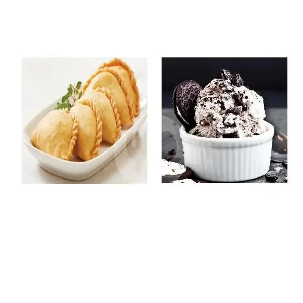 Chiken Carry Puff+Ice Cream Vanilla Oreo | ADONAI ICE Cream