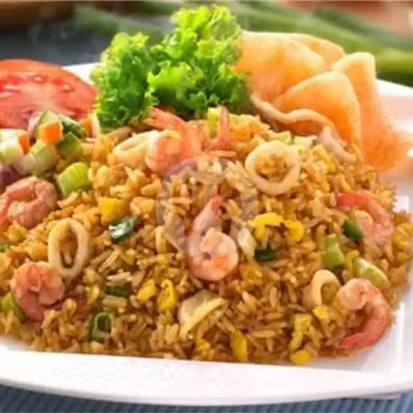 Nasi Goreng seafood+es Teh | Terang Bulan Komeng, Pulau Komodo