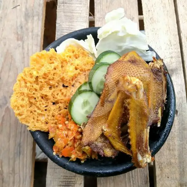 Nasi Bebek Goreng Rempah  + Kremes (Dada) + Tahu Goreng | Ayam Geprek Rempah Pak Ndut, Mlati