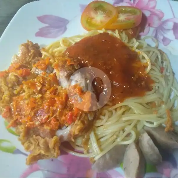 Spaghetti Ayam Geprek | Ayam Geprek Sunan, Karang Tengah
