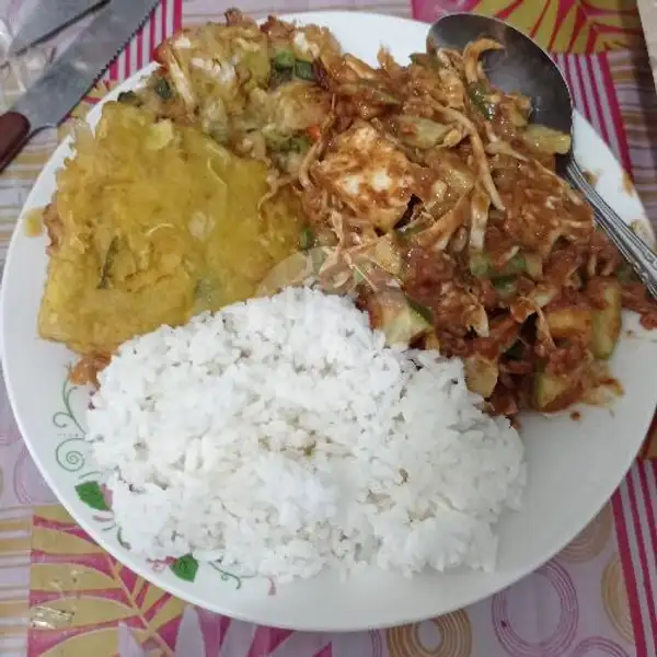 Paket Karedok + Telur Dadar + Teh Manis | Warung Mama RJ, P. Antasari