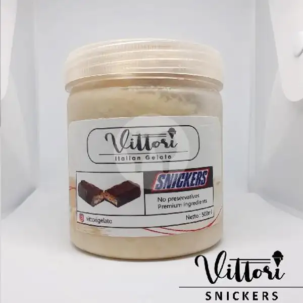 Ice Cream Es Krim Gelato Vittori - Snickers | Vittori Gelato