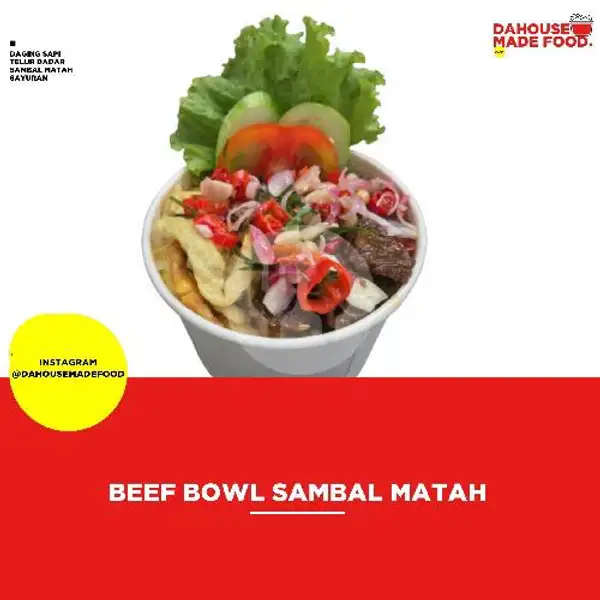 Beef Bowl Sambal Matah | Dahouse Made Food