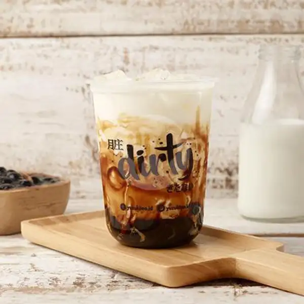 Dirty Boba Fresh Milk 500ml | Yuzuki Tea & Bakery Majapahit - Cheese Tea, Fruit Tea, Bubble Milk Tea and Bread