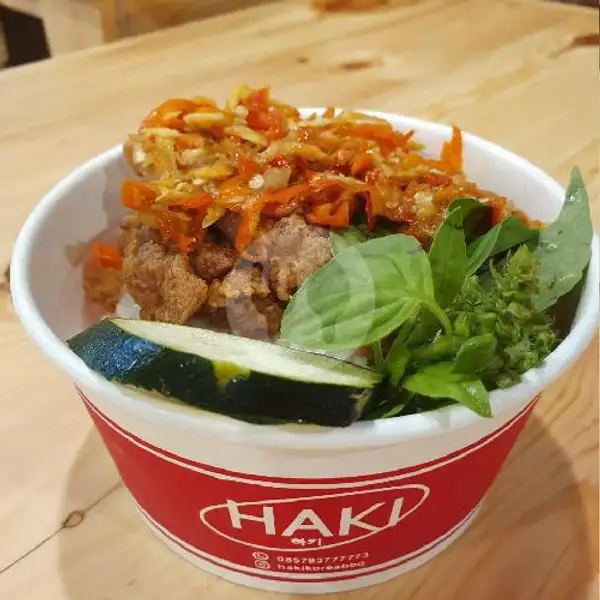 Nasi Ayam Geprek + Ocha | Haki Korea BBQ, Paskal