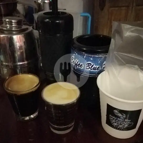 Kopi Espresso Double Shoot | Kedai Kopi Blue (Kopi Original, Burger, Kebab), Malang