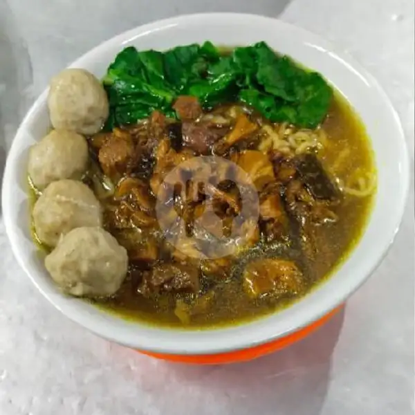 Mie Ayam Bakso Biasa + Teh Obeng | Bakso Pojok Sragen, Kampung Durian