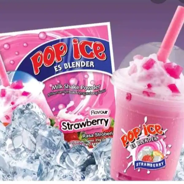Pop Ice Strawberry Blender | Seblak Warung Hana, Sekneg Raya