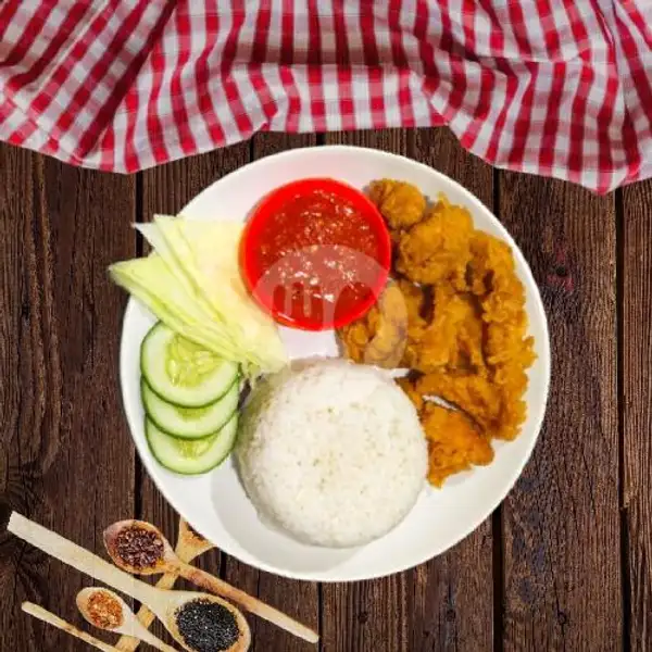 Nasi Ayam Fillet Sambal Bawang | Kulit Emak (Spesial Nasi Kulit Ayam), Sinduadi