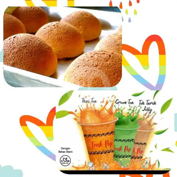 Promo PAKET REGULER Isi : 2 Roti Kopi (All Varian) + 1 Fresh POP (All Varian) | Popibu Coffee Bun Margonda