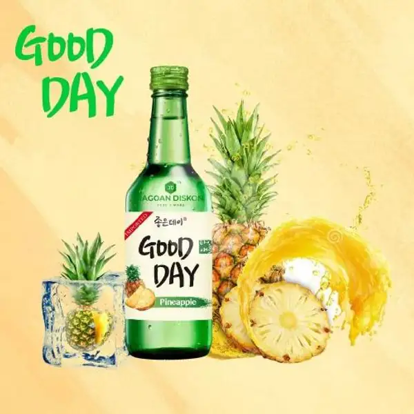 Soju Good Day Pineapple - Good Day Soju Import 360 Ml | Beer Terrace Cafe & Soju, Bir Pasirkaliki