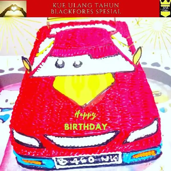 Kue Ulang Tahun Spesial Bakerry, Dekorasi Mobil Warna Merah, Uk : 30x22 | Kue Ulang Tahun ARUL CAKE, Pasar Kue Subuh Senen